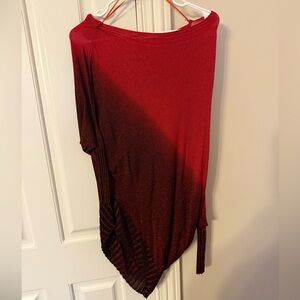 Red and Black Gradient Sweater